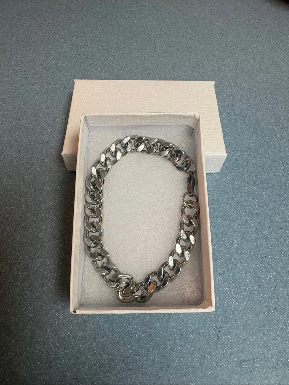 Men's Silver 316L Stainless Steel 12MM Thick Cuban Curb Link Chain Bracelet